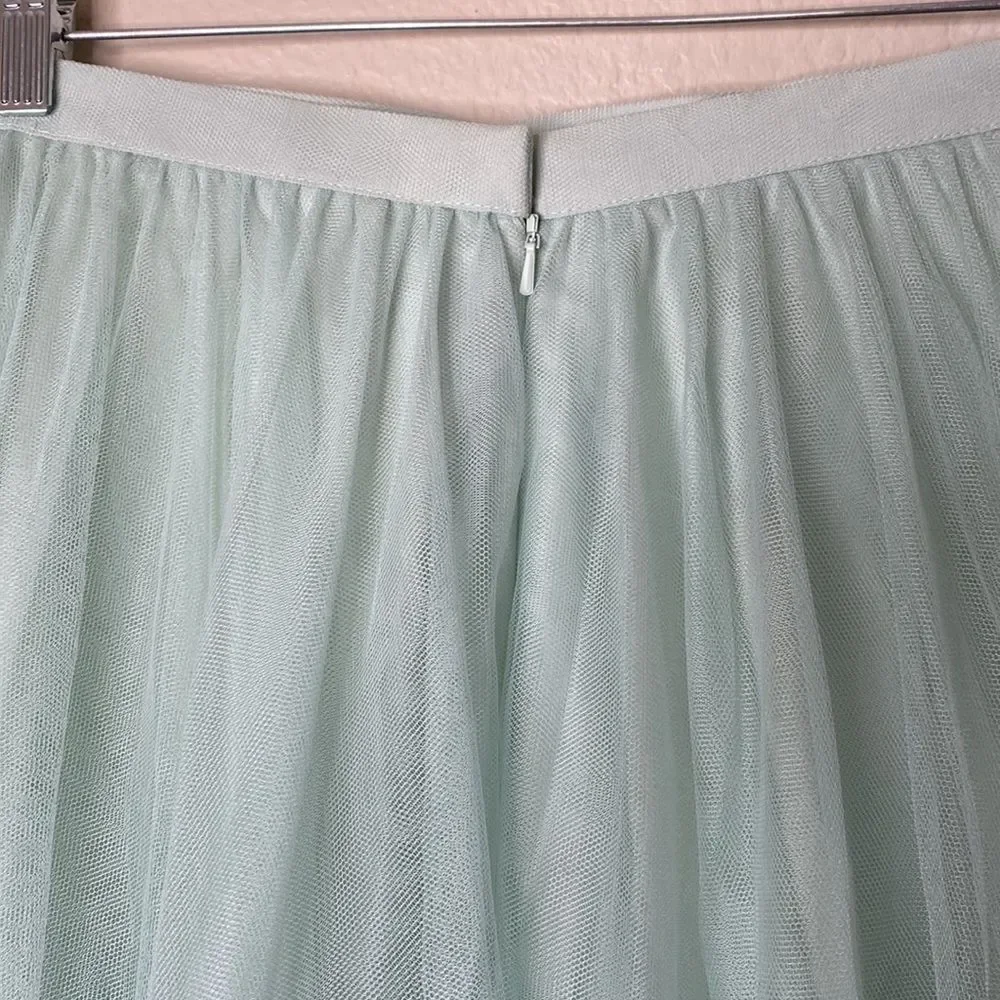 Revelry Skylar tulle skirt long women’s 6 six light green EUC